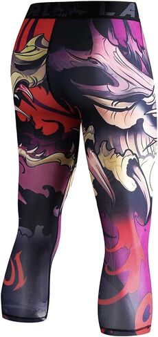 LAFROI Men's Compression Fit 3/4 Tights Leggings with Pcoket/Non-Pocket-YSK10 in Kuwait