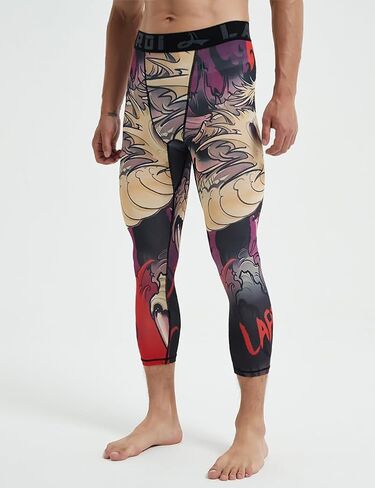 LAFROI Men's Compression Fit 3/4 Tights Leggings with Pcoket/Non-Pocket-YSK10 in Kuwait