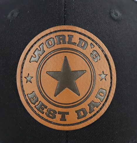 World Best Dad Ever Trucker Hat with Leather Patch, Adjustable Embroidered Washed Cotton Father Day Daddy Baseball Cap in Saudi Arabia