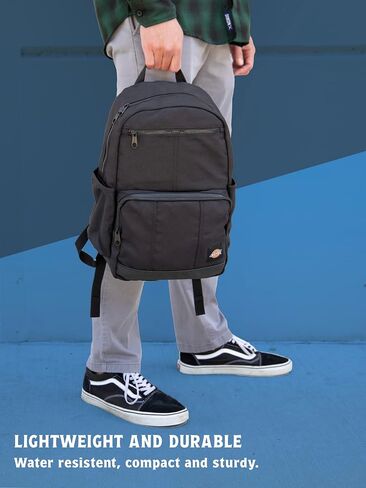 حقيبة ظهر Dickies Journeyman ذات سعة كبيرة جدًا وشعار كلاسيكي وحقيبة ظهر كاجوال مقاومة للماء للسفر تناسب أجهزة الكمبيوتر المحمول مقاس 15.6 بوصة (بطة بنية) in Kuwait