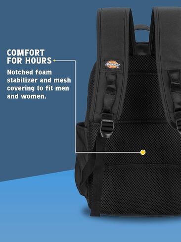 حقيبة ظهر Dickies Journeyman ذات سعة كبيرة جدًا وشعار كلاسيكي وحقيبة ظهر كاجوال مقاومة للماء للسفر تناسب أجهزة الكمبيوتر المحمول مقاس 15.6 بوصة (بطة بنية) in Kuwait