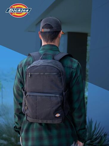 حقيبة ظهر Dickies Journeyman ذات سعة كبيرة جدًا وشعار كلاسيكي وحقيبة ظهر كاجوال مقاومة للماء للسفر تناسب أجهزة الكمبيوتر المحمول مقاس 15.6 بوصة (بطة بنية) in Kuwait