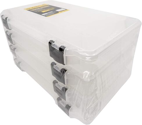 Plano ProLatch 3700 StowAway 4-Pack, Clear and Black, ProLatch Locking System, Transparent Design to Quickly Identify Contents, Fits 3700 Series Tackle Bags in Saudi Arabia
