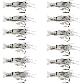 30pcs Soft Shrimp Lures with Hook Pink/White/Green Crappie Micro Grass Shrimp for Trout Bass in Saudi Arabia