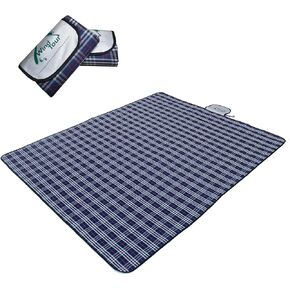 Family Outdoor Waterproof Durable Picnic Blankets with Carry Strap,Foldable 50×70.9 inch Sandproof Picnic Floor Mat for Kids Playground Camping Park Hiking Grass Travelling (1, Blue)