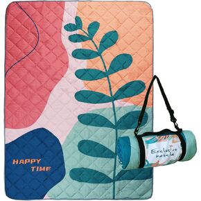 Exclusivo Mezcla Waterproof Picnic Blankets 3-Layer 60x80 Inches Large Sandproof Beach Blanket Foldable Outdoor Blanket for Camping on Grass Picnic Mat