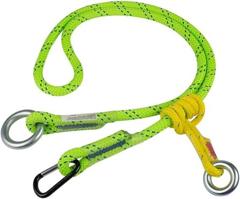 ROPE Logic 5/8" X 10' Adjustable Friction Saver with Accessory Carabiner Rope, Green in Saudi Arabia