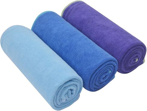 SINLAND Microfiber Gym Towels Sports Fitness Workout Sweat Towel Super Soft and Absorbent 3 Pack 16 Inch X 32 Inch in Saudi Arabia