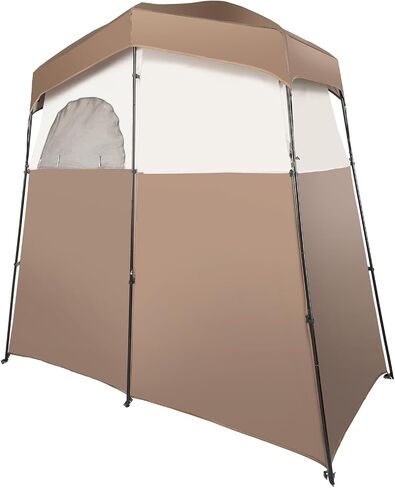 VEVOR Camping Shower Tent, 66" x 66" x 87" 1 Room Oversize Outdoor Portable Shelter, Privacy Tent with Detachable Top, Pockets, Hanging Rope and Clothesline, for Dressing, Changing, Toilet, Bathroom in Kuwait