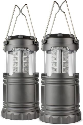 Portable LED Camping Lantern Flashlight - 2 Pack - Battery Powered in Kuwait