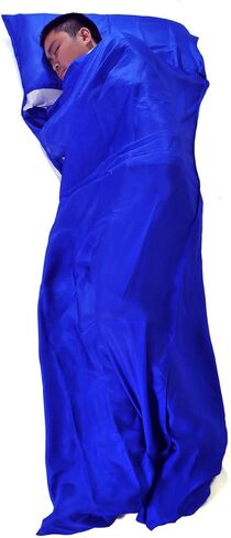 Marycrafts 100% Pure Mulberry Silk Single Sleeping Bag Liner Travel Sheet 83"x33" in Saudi Arabia