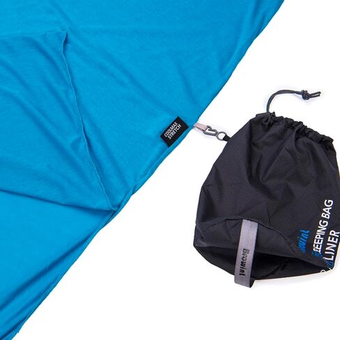 حقيبة نوم ماركة Browint Coolmax، ملاءة للسفر والتخييم، ملاءة كولماكس، ملاءة سفر جيرسي قابلة للتمدد للفنادق، ملاءات ماصة للرطوبة، فائقة النعومة in Kuwait