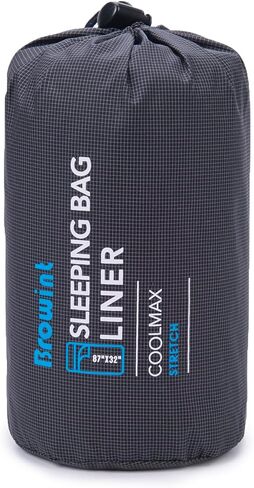 حقيبة نوم ماركة Browint Coolmax، ملاءة للسفر والتخييم، ملاءة كولماكس، ملاءة سفر جيرسي قابلة للتمدد للفنادق، ملاءات ماصة للرطوبة، فائقة النعومة in Kuwait