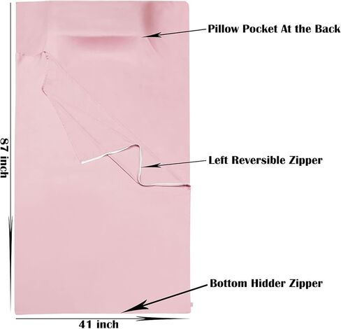 Cozysilk Tencel Lyocell Sleeping Bag Liner with Zipper - 100% Austrian Lenzing AG Tencel - Soft Silky Smooth Sleep Sack Adult - Travel Sheet for Hotel/Backpacking, Pure Silk Sleep Mask Included in Kuwait