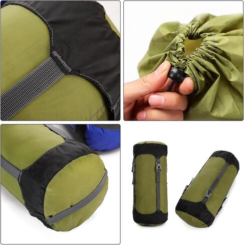 Compression Sack Nylon Compression Stuff Sack Compression Stuff Sack Sleeping Bag Stuff Sack Ditty Bags with Dust Flap for Backpacking, Hiking, Camping, Traveling in Kuwait
