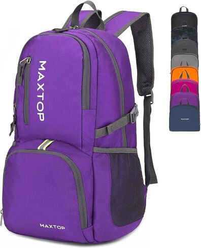 حقيبة ظهر MAXTOP 40/50L خفيفة الوزن قابلة للتعبئة للتنزه والسفر والتخييم ومقاومة للماء وقابلة للطي للسفر في الهواء الطلق in Kuwait
