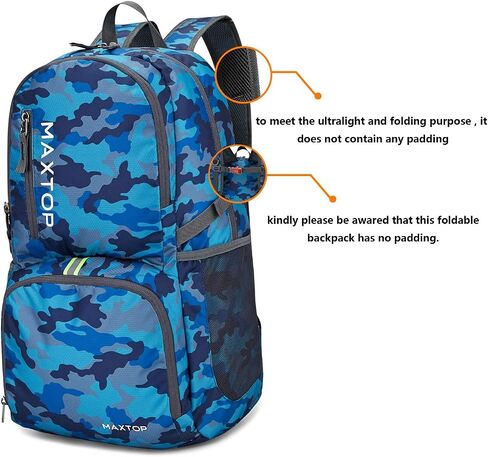 MAXTOP 40/50L Lightweight Packable Backpack for Hiking Traveling Camping Water Resistant Foldable Outdoor Travel Daypack in Kuwait