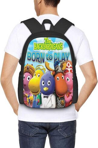 Pobecan The Anime Backyardigans Backpack Large Capacity Leisure Travel Backpack Book Bag Outgoing Daypack 12.5x5.5x16.5 inch in Saudi Arabia