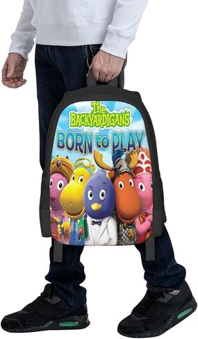 Pobecan The Anime Backyardigans Backpack Large Capacity Leisure Travel Backpack Book Bag Outgoing Daypack 12.5x5.5x16.5 inch in Saudi Arabia