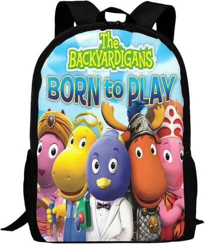 Pobecan The Anime Backyardigans Backpack Large Capacity Leisure Travel Backpack Book Bag Outgoing Daypack 12.5x5.5x16.5 inch in Saudi Arabia