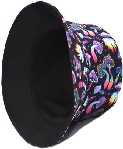 Unisex Bucket Hat, Summer Sun Beach Fishing Hats Double-Side-Wear Reversible Cap for Women Men (1pcs) Colorful in Saudi Arabia