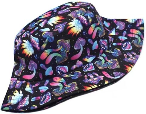 Unisex Bucket Hat, Summer Sun Beach Fishing Hats Double-Side-Wear Reversible Cap for Women Men (1pcs) Colorful in Saudi Arabia