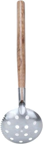 Cyrank Ice Fishing Scoops 2pcs, Ice Fishing Skimmer with Wooden Handle Ice Scooper Skimmer Ladle for Scooping Out Ice While Ice Fishing in Saudi Arabia