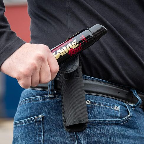 SABRE Nylon Belt Holster for Magnum 120 Series, Fits 122 Gram (4 Ounce) Models, Provides Quick Access To Protection, Durable Design, Velcro Closure Black in Saudi Arabia