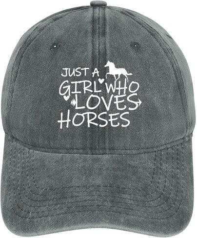 قبعة بيسبول من Just Girl Who Loves Horse للنساء، قبعات عصرية قابلة للتعديل من القطن in Kuwait