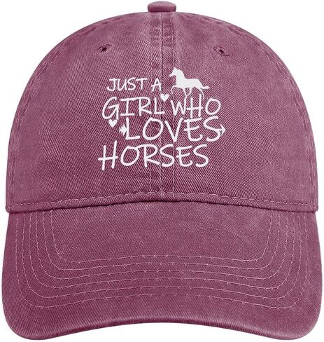 قبعة بيسبول من Just Girl Who Loves Horse للنساء، قبعات عصرية قابلة للتعديل من القطن in Kuwait