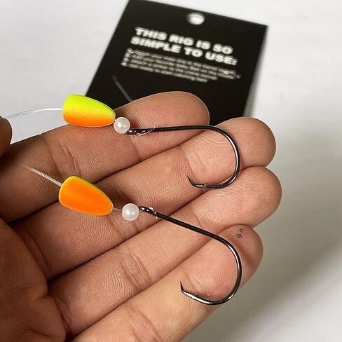 Pre Tied Hi-Low Bottom Fishing Rig “Catch-All" Rig w/ Hand Painted Floats by Hey Skipper- Surf Fishing/ Pier Fishing/ Saltwater Fishing Rig in Kuwait