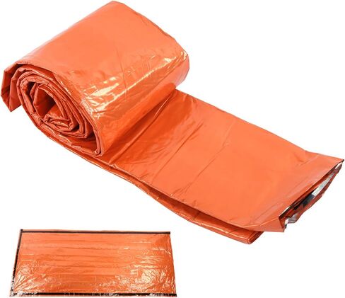 حقيبة نوم للطوارئ للبقاء على قيد الحياة، حقيبة نوم للطوارئ الحرارية SOS مع كيس أشياء وصفارة مقاومة للماء، بطانية نجاة للطوارئ خفيفة الوزن محمولة in Kuwait