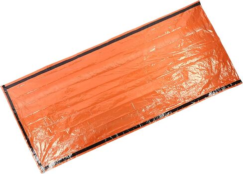 حقيبة نوم للطوارئ للبقاء على قيد الحياة، حقيبة نوم للطوارئ الحرارية SOS مع كيس أشياء وصفارة مقاومة للماء، بطانية نجاة للطوارئ خفيفة الوزن محمولة in Kuwait