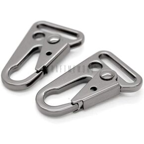 CRAFTMEMORE 2pcs Metal Snap Hook Sling Clip Spring Gate Quick Release Carabiner Attachment Tactical Bag Accessories