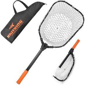 KastKing Brutus Fishing Landing Net with Extendable Handle | UP to 31in/45in/75in, Silicone & PVC Mesh, Lightweight Aluminum Frame, Non-Slip EVA Handle, Holds up to 44lbs in Saudi Arabia