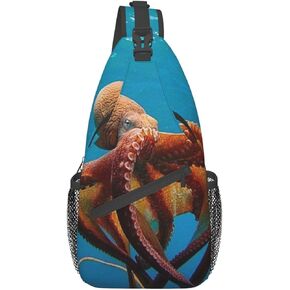 EVANEM Octopus Crossbody Sling Backpack Sling Bag Chest Bag Shoulder Bag Casual Day Pack For Unisex in Kuwait