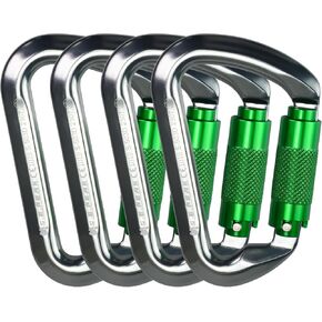 SEPEAK UIAA 30kN Climbing Carabiner Clips, Professional Heavy Duty Twist Locking Carabiners for Climbing,Mountaineering, Rappelling, Camping, Hiking, Swings, Large D Ring Hooks in Saudi Arabia