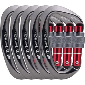 Heavy Duty Carabiner UIAA Certified Locking Carabiner 25KN (About 5620 lbs) Screw Lock Carabiner D Shape Carabiner Clip for Rock Climbing, Mountaineer, Aerial Work in Saudi Arabia