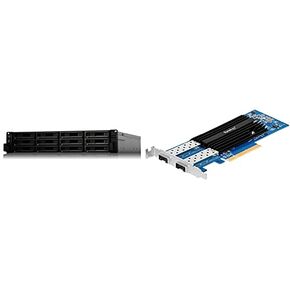 Synology 12bay NAS RackStation RS3618xs (Diskless), RS3618xs & 10Gb Ethernet Adapter 2 SFP+ Ports (E10G21-F2), Black in Saudi Arabia