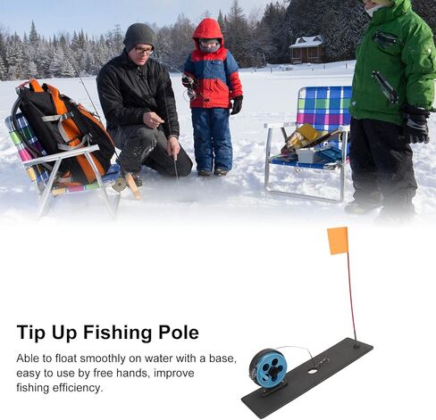Entatial Ice Fishing Tip Up, Drifting Fishing Flag Portable Compact Convenient for Winter Fishing in Saudi Arabia