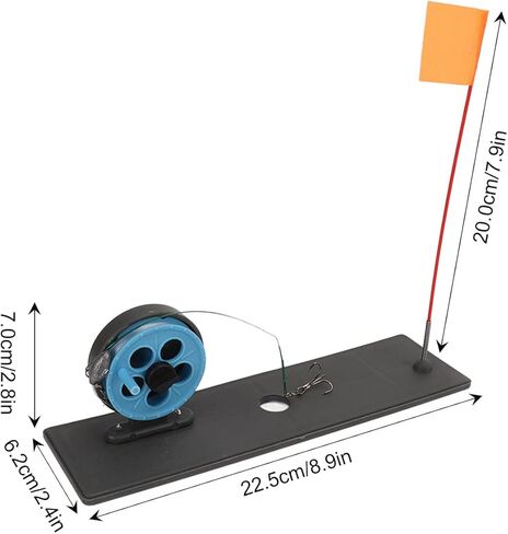 Entatial Ice Fishing Tip Up, Drifting Fishing Flag Portable Compact Convenient for Winter Fishing in Saudi Arabia