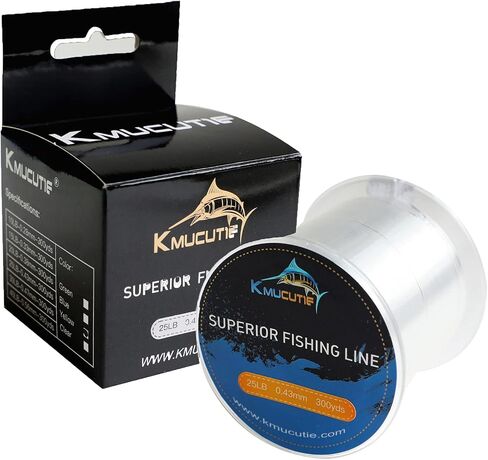 Kmucutie Fishing Line, Monofilament Fishing Line 300 Yds Ultimate Strength, Shock Absorber, Suspend in Water, Knot Friendly - Mono Fishing Line 10-40LB in Saudi Arabia