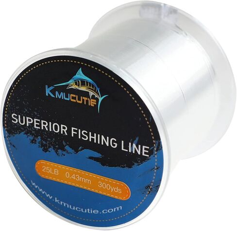 Kmucutie Fishing Line, Monofilament Fishing Line 300 Yds Ultimate Strength, Shock Absorber, Suspend in Water, Knot Friendly - Mono Fishing Line 10-40LB in Saudi Arabia