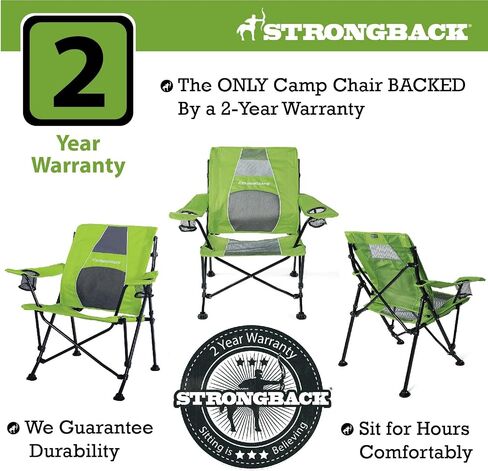 STRONGBACK Camping Chair Guru 3.0 Heavy Duty Camping Chairs with Lumbar Support, Backpack Folding Camp Chair, Navy in Saudi Arabia