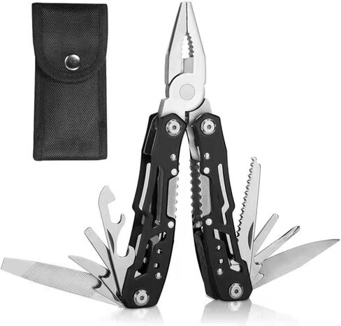 Multitool, 14 in 1 Multitool Pliers, Multi Tool Stainless Steel Pocket Multitool with Sheath, Multitools for Outdoor, Survival, Camping, Hiking, Simple Repair in Saudi Arabia