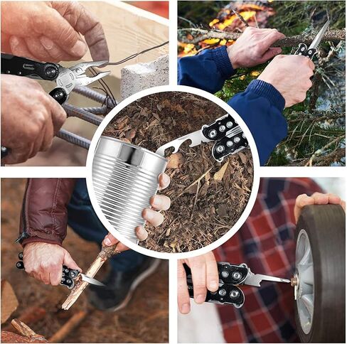 Multitool, 14 in 1 Multitool Pliers, Multi Tool Stainless Steel Pocket Multitool with Sheath, Multitools for Outdoor, Survival, Camping, Hiking, Simple Repair in Saudi Arabia