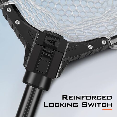 KastKing Brutus Fishing Landing Net with Extendable Handle | UP to 31in/45in/75in, Silicone & PVC Mesh, Lightweight Aluminum Frame, Non-Slip EVA Handle, Holds up to 44lbs in Kuwait