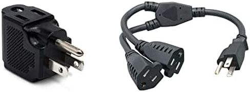 Hosa PWA-486 NEMA 5-15R إلى NEMA 5-15P محول الطاقة ذو الزاوية اليمنى in Kuwait