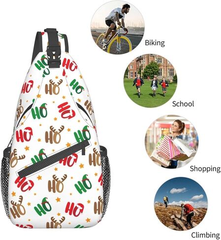 JSHXJBWR عيد الميلاد ثلج الصدر حقائب عيد الميلاد Crossbody حقيبة حبال السفر المشي لمسافات طويلة على ظهره عادية الكتف Daypack للنساء الرجال عطلة الديكور in Kuwait