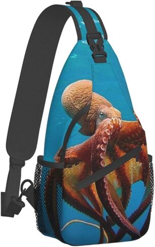 حقيبة ظهر EVANEM Octopus Crossbody Sling حقيبة ظهر حقيبة صدر حقيبة كتف حقيبة يومية كاجوال للجنسين in Kuwait